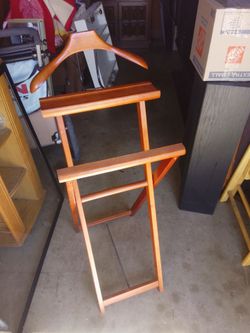 dress coat and pants wood standing hanger