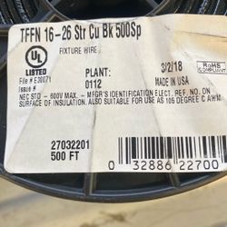 500 Foot Spools Of TFFN  16–26 Stranded Copper Full Wire