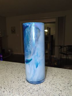 Metallic/Matte Glass Colored Vase