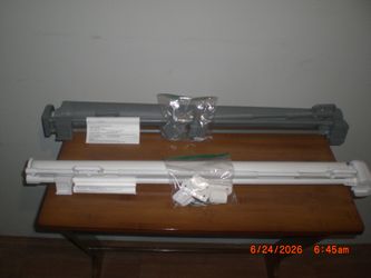 Retractable Baby Gate (x2) White and Grey