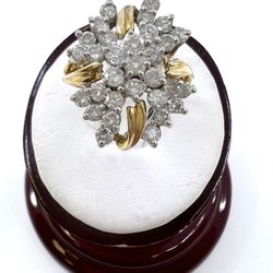 14K Diamond Ring Size 7