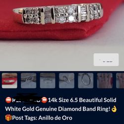 Anillo Muy Bonito Con Diamantes Reales 