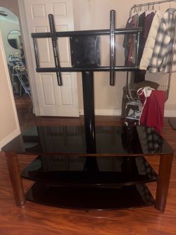 Tv stand with shelf decor