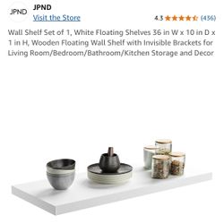 White Floating Shelves