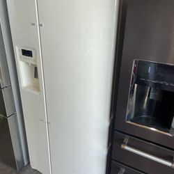 White side-by-side refrigerator
