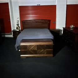 Bed Bed frame And End Tables Plus Dresser