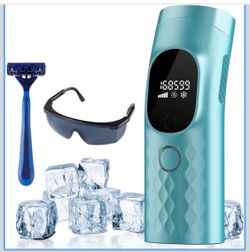 Laser Hair Removal Device Ice Cooling Painless Manual & Auto Modes-Blue IPL Laser Hair Removal Device Painless for home use Armpits Legs Arms Back Bik