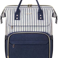 New Lovevook Work Laptop Backpack for Women - Stripe Navy