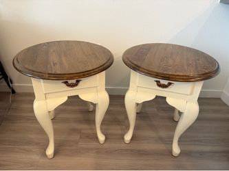 Newly Refinished Oval End Tables