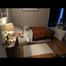 Twin Bed With Built In Drawers-  Plus Mattress 