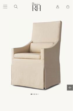 Restoration Hardware Belgian Slipcovered Slope Arm Dining Chairs
