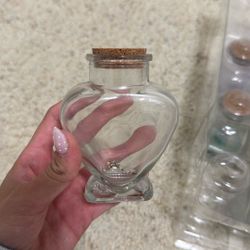 Glass Heart Jars 