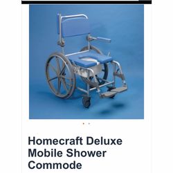 NEW Homecraft Deluxe Mobile Shower Commode