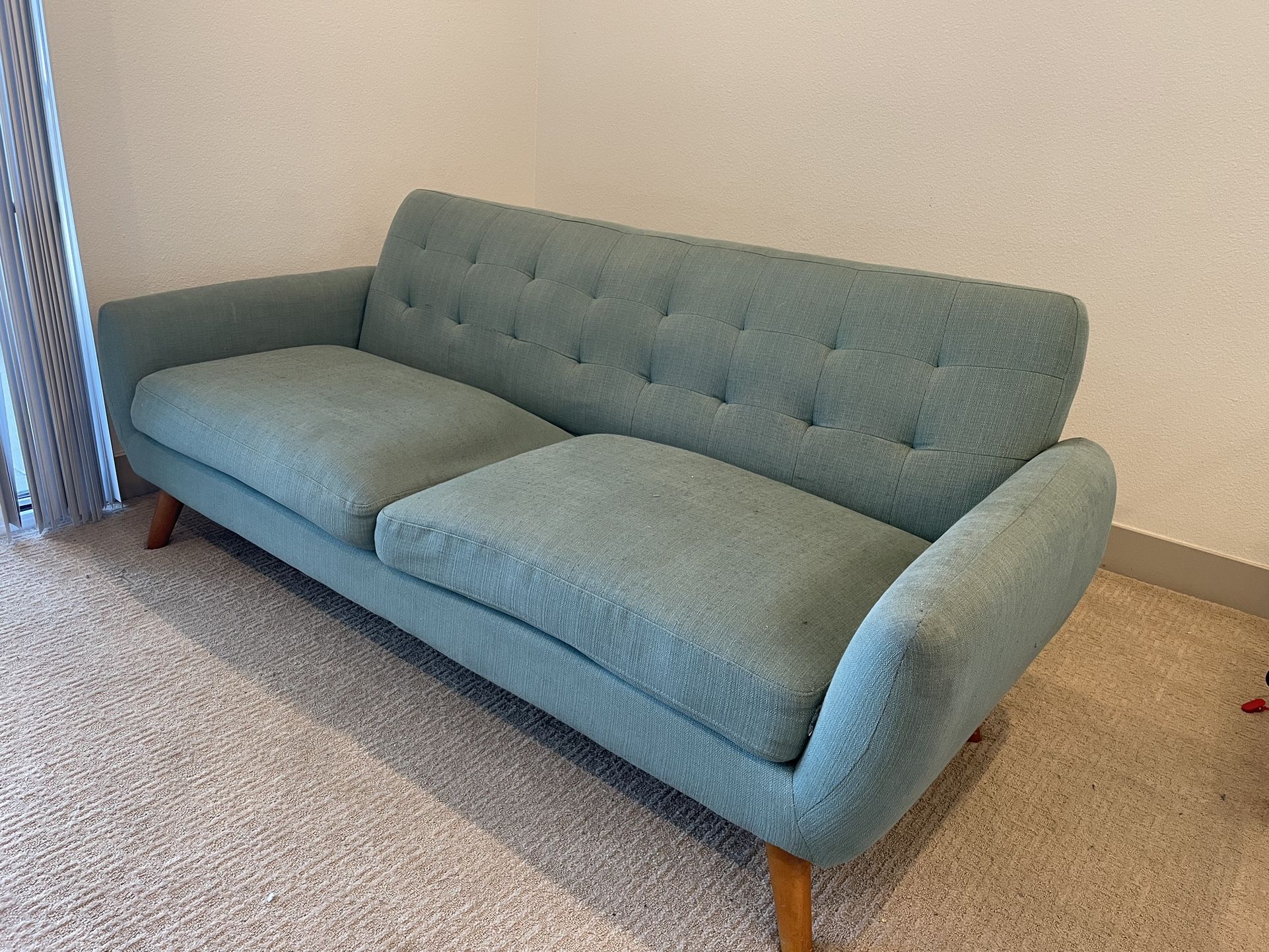 Loveseat And Sofa Set (mid Century Modern Couch Set)