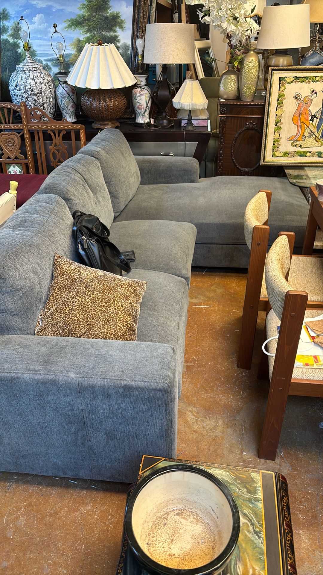 Couch Sectional Blue