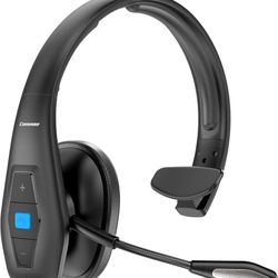 Conambo Noise Cancelling Bluetooth Headset V5.1, 35Hrs HD Talktime CVC8.0 Dual Mic Hands-Free Wireless Headset, Bluetooth Headphones with Mute Button 