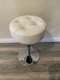 White Vanity Stool