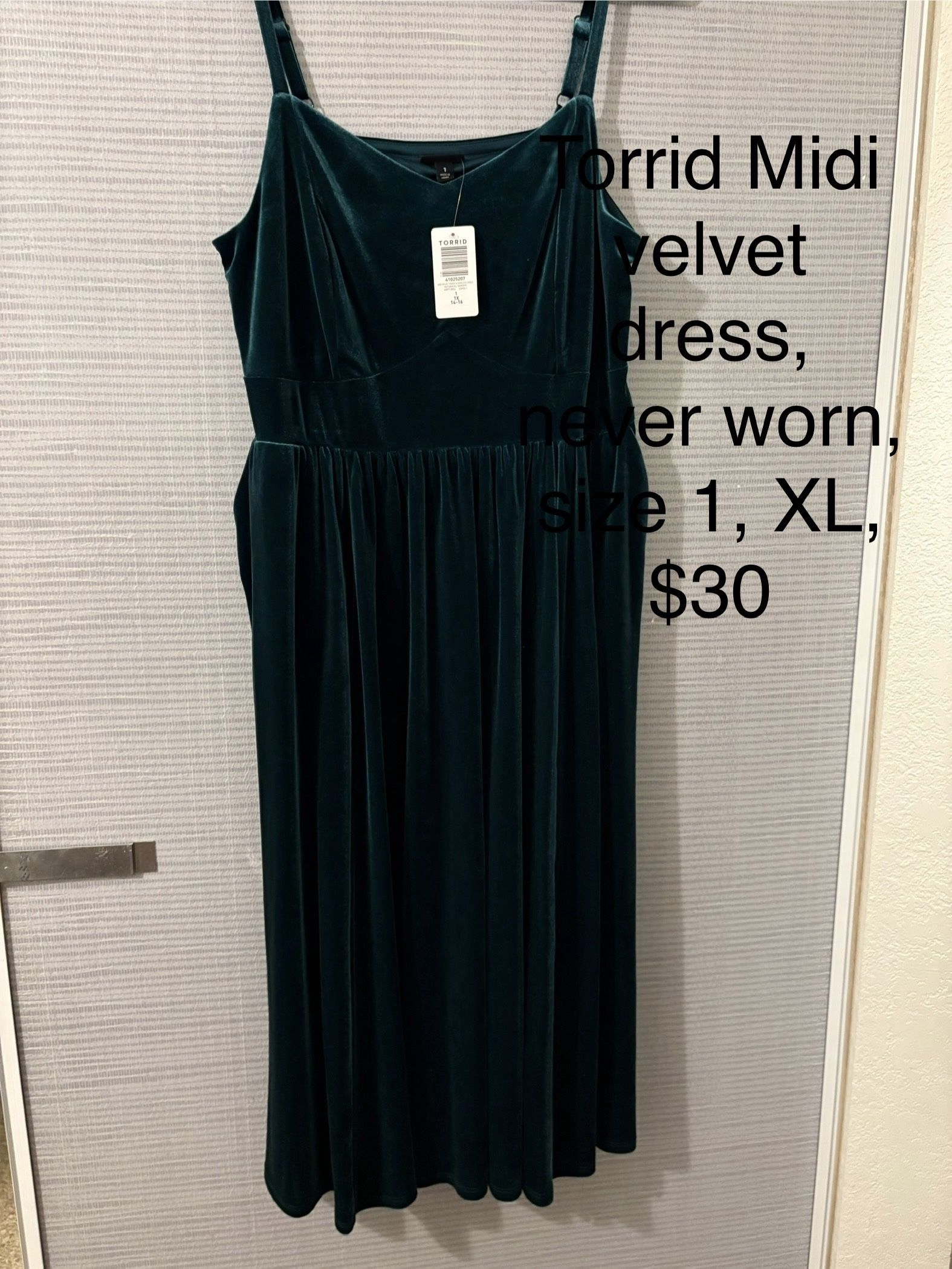 Torrid Midi Velvet Dress