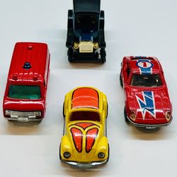 Vintage 1970’s Tomica Lot Of 4 Cars Made In Japan Loose