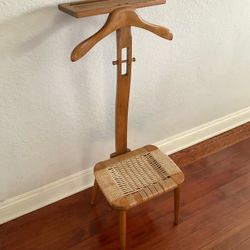 Amcrest Mid-Century Butler Valet Chair Vintage
