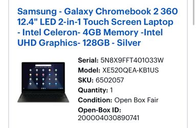 Samsung Galaxy Chromebook 2 360 4GB 128GB