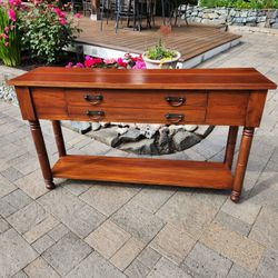 Rustic/Country Farmhouse/Cottage Core Style Solid Wooden Sofa Table/Console Table