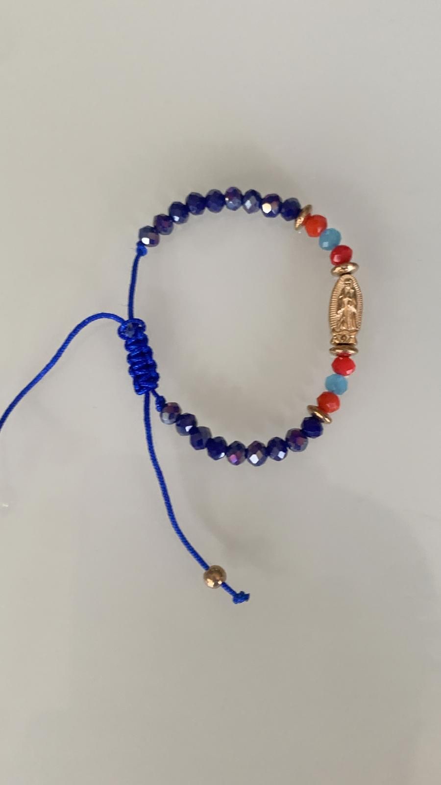 Pulsera de crystal con Imagen de la virgen de Guadalupe