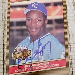 Bo Jackson Autographed Rookie Card Royals