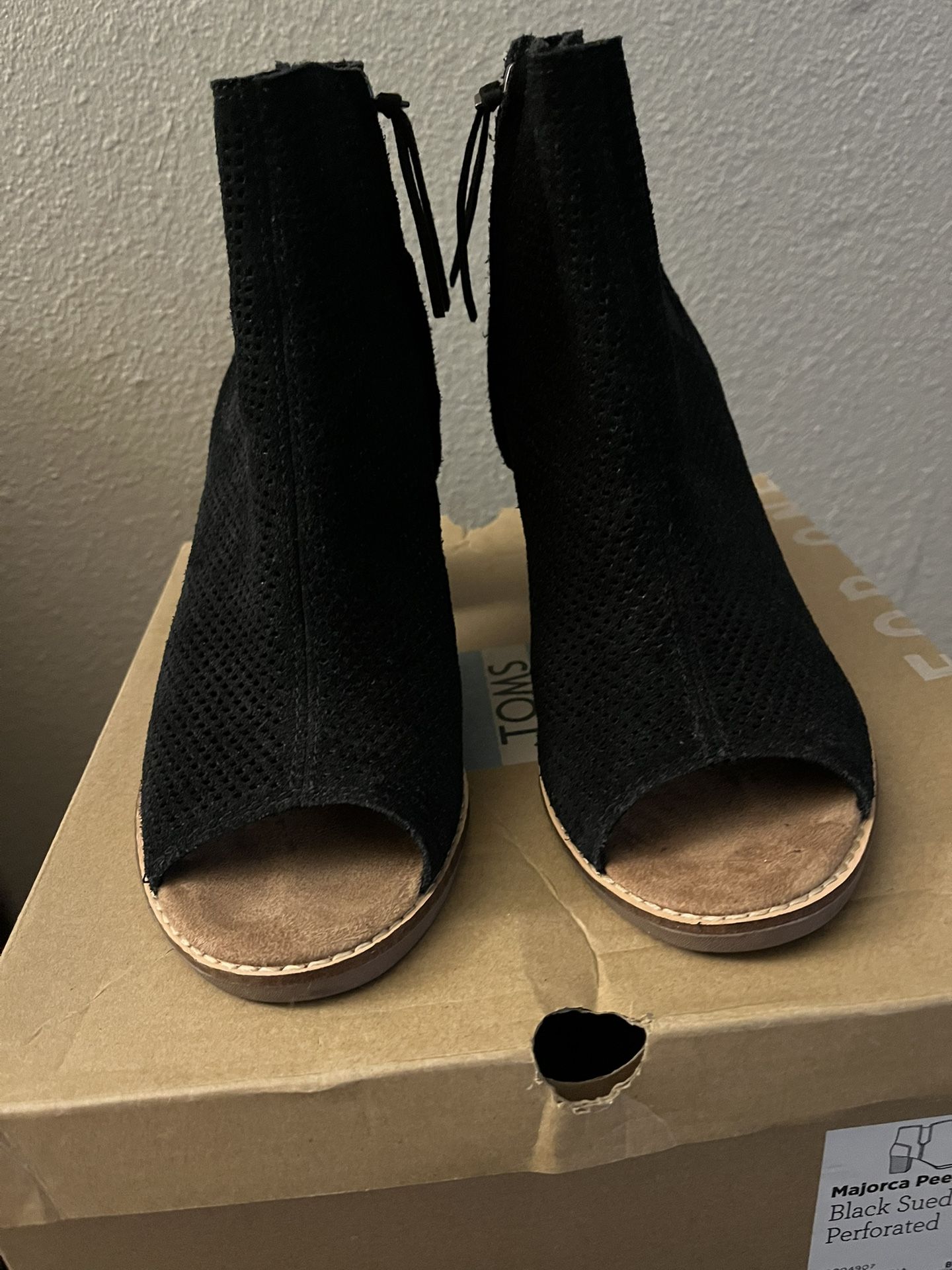 Toms Peep Toe Booties