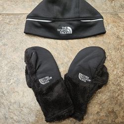 The North Face Kid's Hat And Mittens Set 