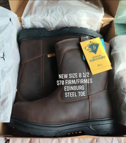 Waterproof steel toe boots new $70 edinburg pick up
