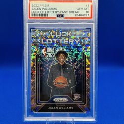 2022 Jalen Williams Prizm “Luck of the Lottery Fast Break” PSA 10 Gem Mint 🔥