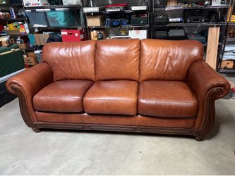 Leather sofa and love seat set