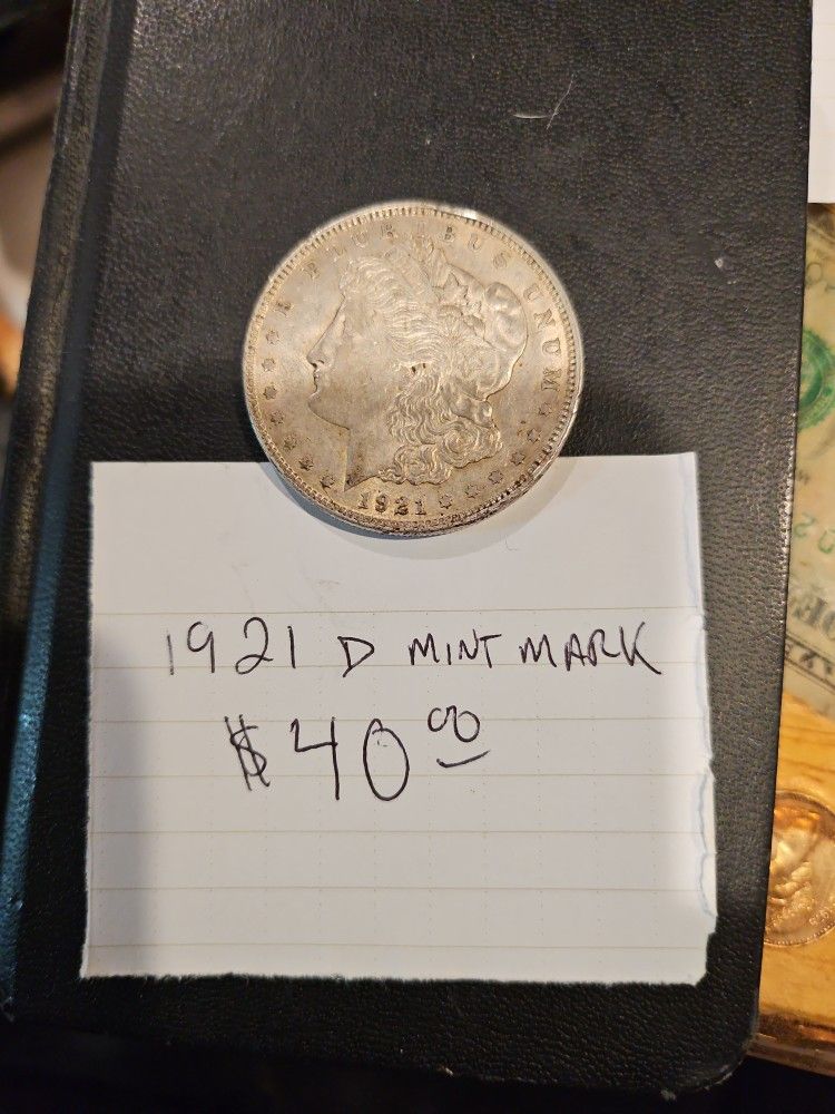 1921D Mint Mark Morgan Silver Dollar