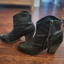 Aldo Black Cowboy Style Boots Women's 8.5