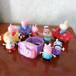 Peppa Pig Vtech watch and figures toys 