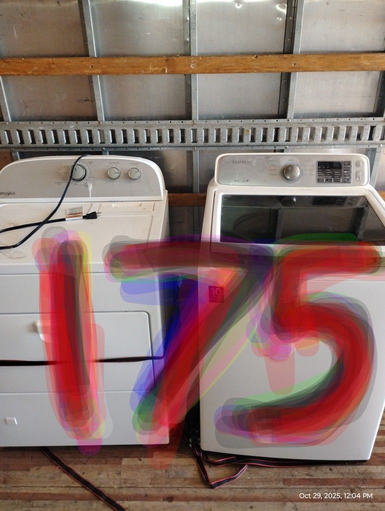 Samsung washer whirlpool dryer both 175