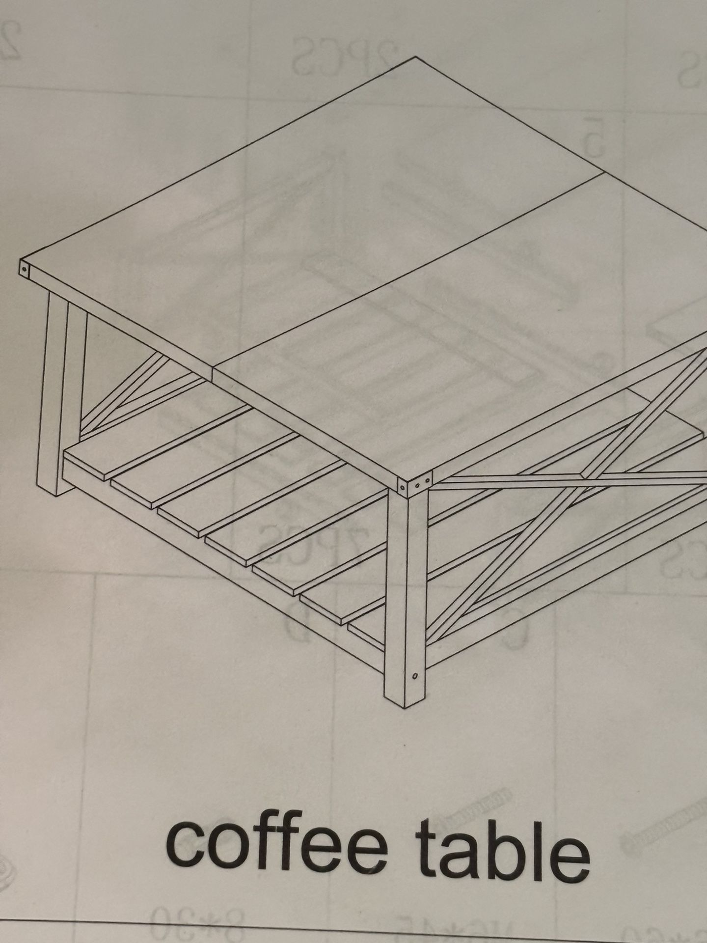 Brand New Square Coffee Table
