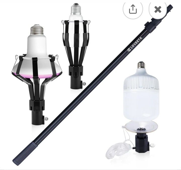 LOVEETA EXTENDABLE LIGHT BULB CHARGER POLE