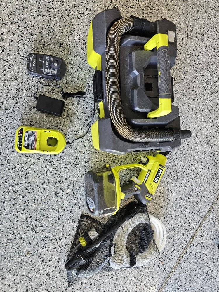 Ryobi Vac And Washer With Battery