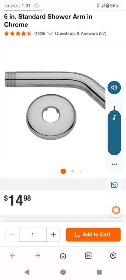 Standard Shower Head Arm (6 inches)
