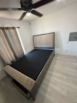 Bed frame with dresser set