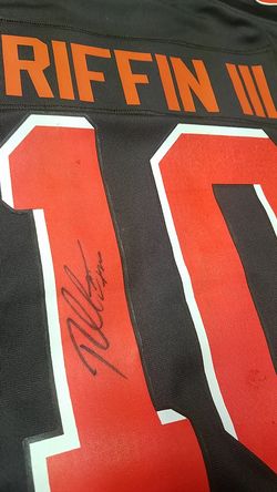 Signed on feild RG3 Browns Jersey