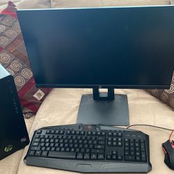 HP Pavilion Gaming Computer, HP Monitor With Keyboard And Mouse