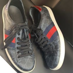 Gucci GG Supreme New Ace Monogram Sneakers 