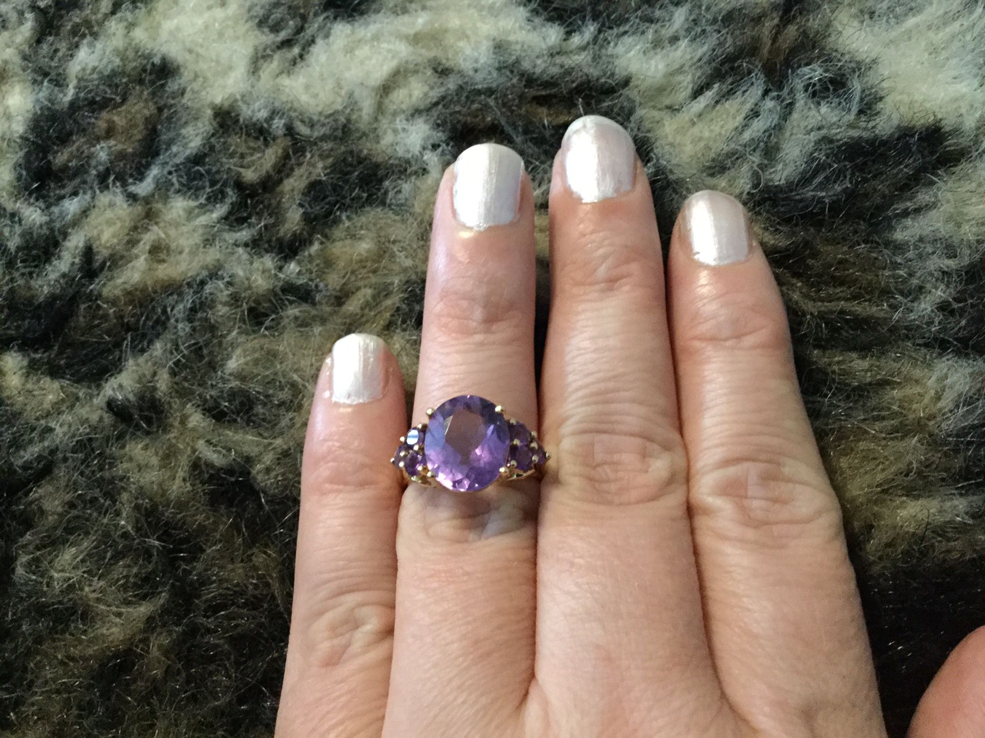 Gorgeous heavy 14k amethyst ring