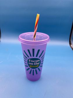Starbucks purple plastic 24 oz cold cup tumbler