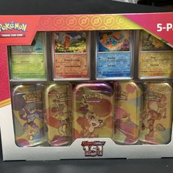Pokémon 151 Tim Pack 5 Tins 
