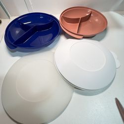 Tupperware Divided Plate With Lid 