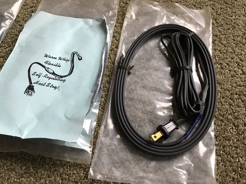 Warm whip self-regulating heat strip